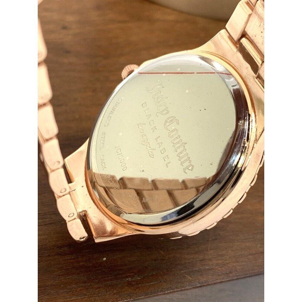 Juicy By Juicy Couture Women's Watch JC/5000 Quartz Blue Dial Rose Gold Steel - Picture 6 of 13